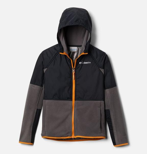 Columbia Basin Butte Fleece Jacket Grey Black Orange For Boys NZ20981 New Zealand